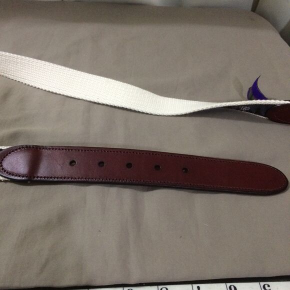 Gells Newtown CT Country Club Golf Belt Size 36 Canvas Leather NCC 1915 New - Picture 3 of 6